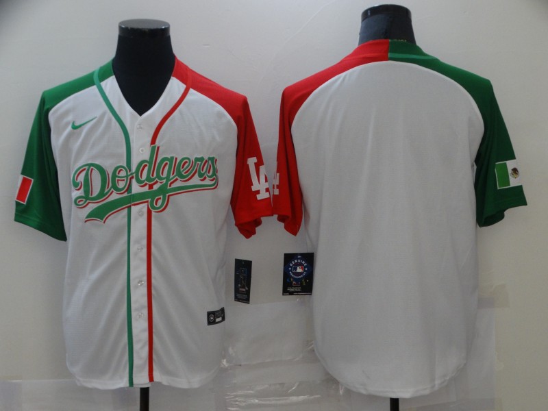 Men's Los Angeles Dodgers Blank MLB Mexican Heritage Culture Night Jersey Men's Los Angeles Dodgers Blank MLB Mexican Heritage Culture Night Jersey